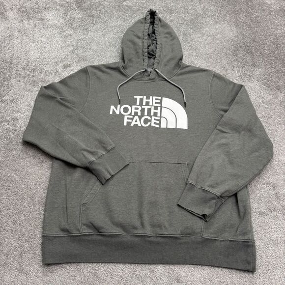 The North Face Graphic Hoodie Pullover Sweatshirt Mens XL Gray Pockets Outdoor - Picture 1 of 12